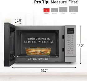 Panasonic NN-GN68K Countertop Oven Microwave + Broiler Grill, Stainless Steel/Silver