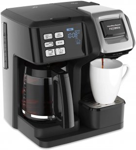 Hamilton Beach 49976 FlexBrew Single-Serve and Full Pot Coffee Maker Compatible with K-Cup Pod and Grounds, Black