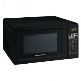 Proctor Silex 0.7 Cu.ft Black Digital Microwave Oven, Black