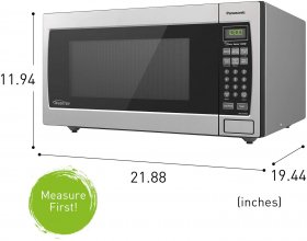 Panasonic Microwave Oven NN-SN766S Stainless Steel Countertop/Built-In with Inverter Technology and Genius Sensor, 1.6 Cubic Foot, 1250W