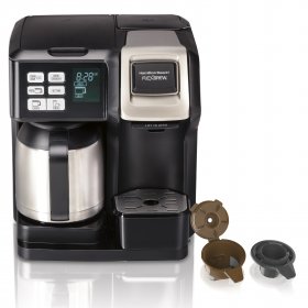 Hamilton Beach FlexBrew Trio Coffee Maker , 10 Cup Thermal, Black & Stainless, Model 49966