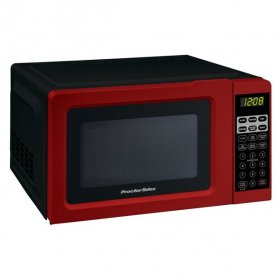 Proctor Silex 0.7 Cu.ft Red Digital Microwave Oven