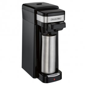 Proctor Silex Single-Serve Plus Coffee Maker, Black and Stainless, Model 49969