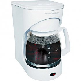 Proctor Silex 43501Y Auto Pause And Serve 12 Cup White Coffeemaker