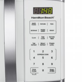 Hamilton Beach 1.1 Cu.ft White with Stainless Steel Digital Microwave Oven - 2pcs
