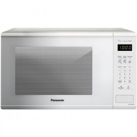 Panasonic Genius Sensor 1.3-Cu. Ft. 1100W Countertop Microwave Oven in White