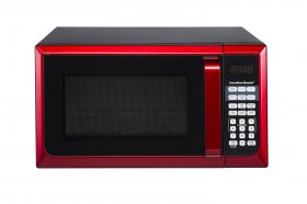 Hamilton Beach Stainless Steel 0.9 Cu. ft. Red Microwave Oven