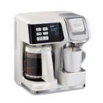 Hamilton Beach FlexBrew 2-Way Coffee Maker, Single-Serve & 12 Cup, White, 49947