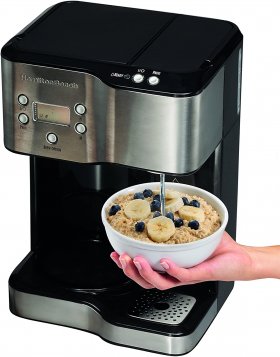 Hamilton Beach Programmable Coffee Maker & Hot Water Dispenser, 2-Way, Black and Stainless