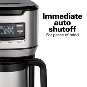 Hamilton Beach 12-Cup Front Fill Thermal Coffee Maker in Black
