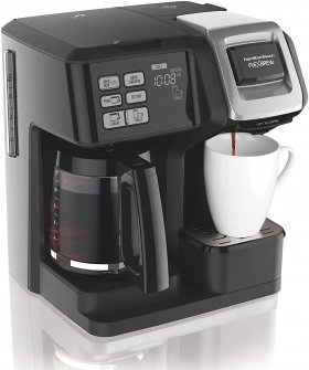 Hamilton Beach 49976 FlexBrew Coffee Maker, Single Serve & Full 12 Pot, Compatible for K-Cup Pods or Grounds, Black